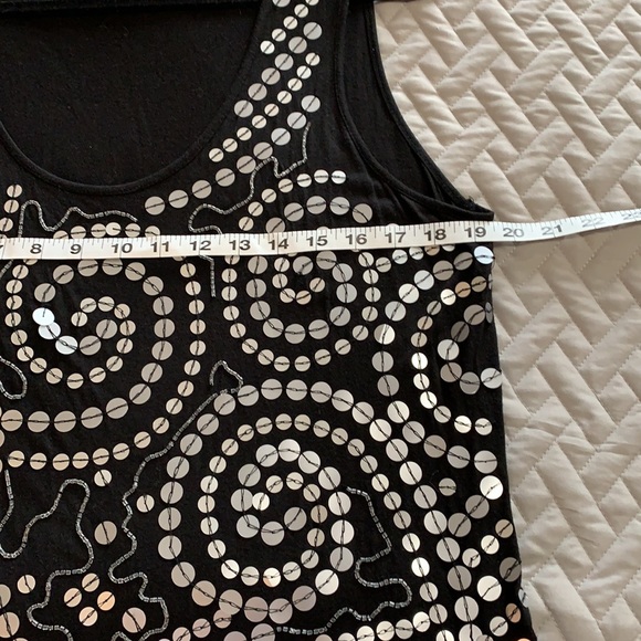 FLAIR.FS.SPORT. 1x. Sequins black tank. Plus size - Picture 9 of 13